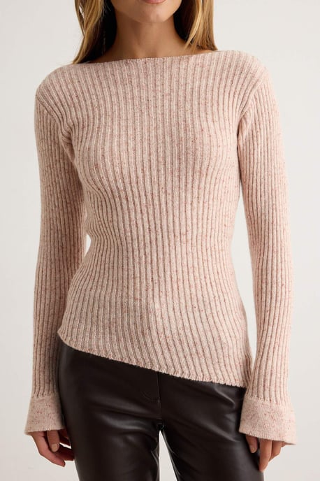 TRENDYOLMİLLA Damen Beige Einfarbig Lang, Tailliert Pullover - Image 2