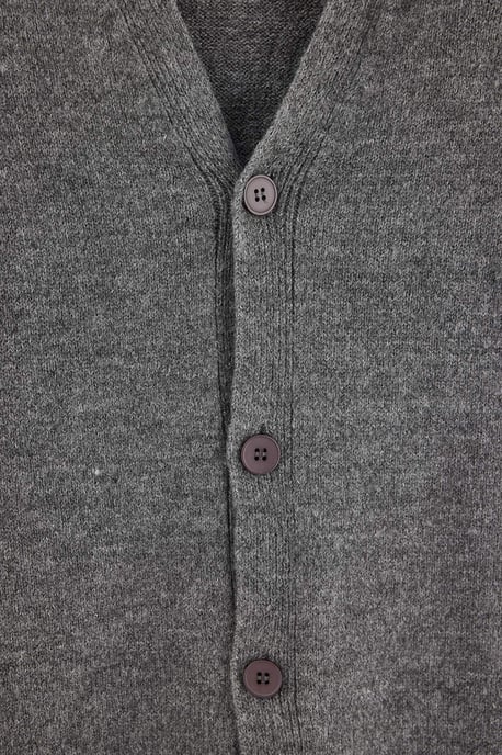 TRENDYOL MAN Herren Grau Einfarbig Lang, Regular Fit Cardigans - Image 2