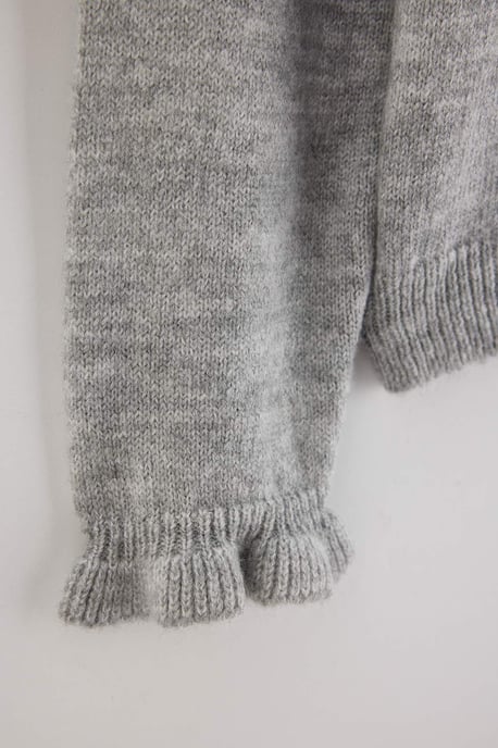 TRENDYOLKIDS Mädchen Grau Einfarbig Lang, Tailliert Cardigans - Image 5