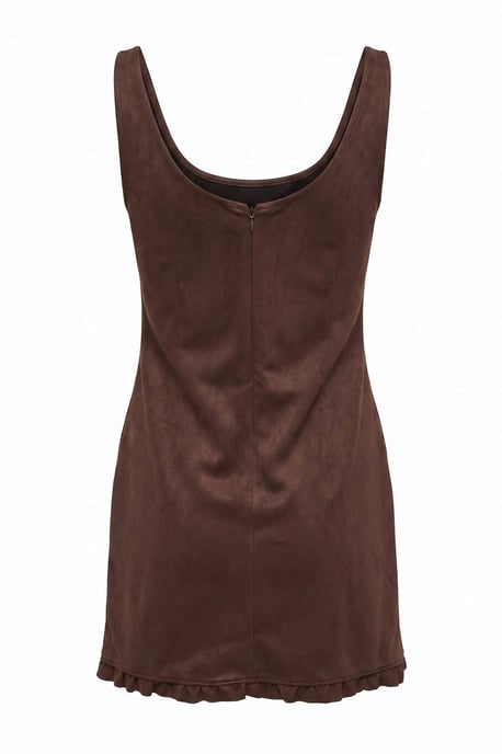 TRENDYOLMİLLA Damen Braun Einfarbig Kurz / Mini Ärmellos Bodycon Kleider - Image 2