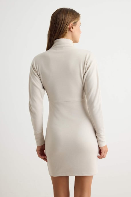 Trendyol Damen kurzes/mini bodycon-kleid - Wollweiß - Image 3