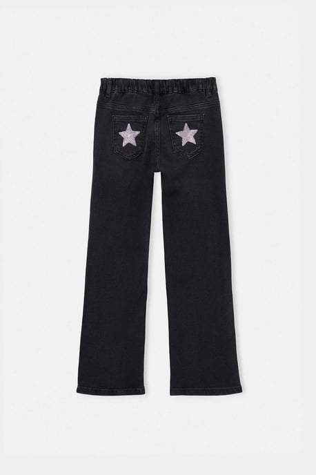 TRENDYOLKIDS Mädchen Grau Mit Grafikprint Hohe Taille Jeans - Image 5