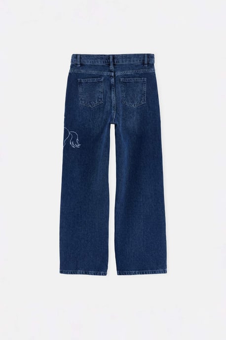 TRENDYOLKIDS Jungen Blau Einfarbig Normale Taille Jeans - Image 5