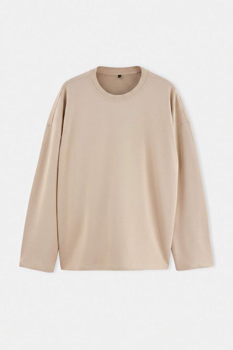 TRENDYOL MAN Herren Grau Einfarbig Lang, Oversize Große Größen Sweatshirts - Image 3