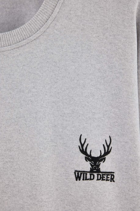 TRENDYOL MAN Herren Grau Einfarbig Lang, Oversize Große Größen Sweatshirts - Image 4