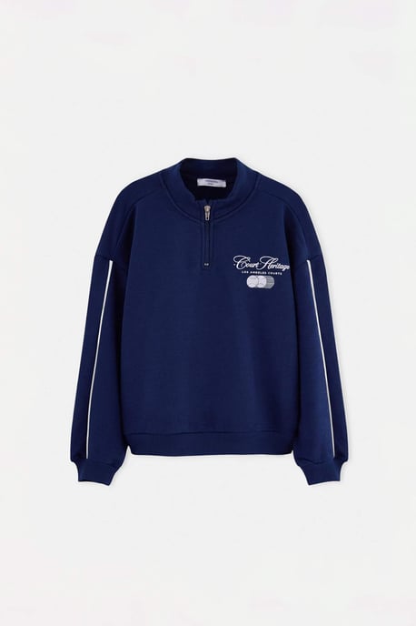 TRENDYOLKIDS Jungen Dunkelblau Mit Grafikprint Lang, Regular Fit Sweatshirts - Image 4