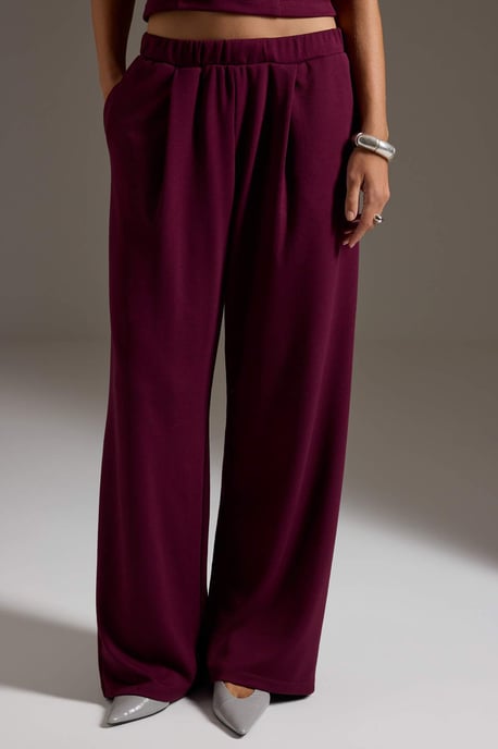 TRENDYOLMİLLA Damen Lila Einfarbig Kurz Tailliert Zweiteilig Sets - Image 2
