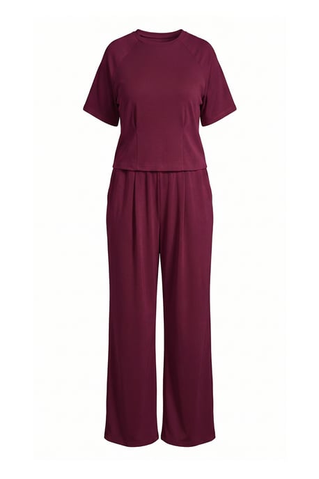 TRENDYOLMİLLA Damen Lila Einfarbig Kurz Tailliert Zweiteilig Sets - Image 4