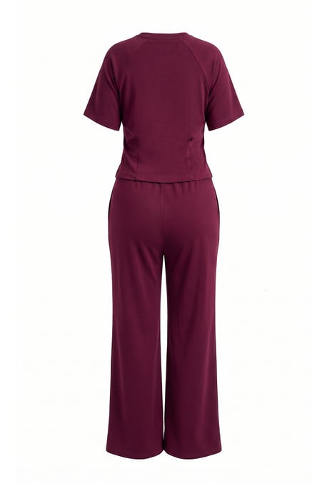 TRENDYOLMİLLA Damen Lila Einfarbig Kurz Tailliert Zweiteilig Sets - Image 5