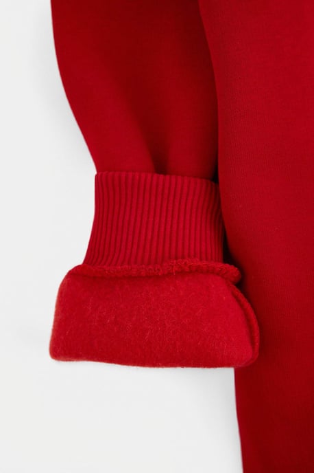 TRENDYOLKIDS Jungen Rot Mit Grafikprint Lang, Oversize Zweiteilig Sets - Image 5