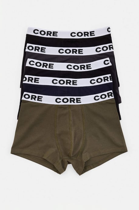 TRENDYOL MAN Herren 5er Pack Mehrfarbig Einfarbig Boxer Shorts - Image 1