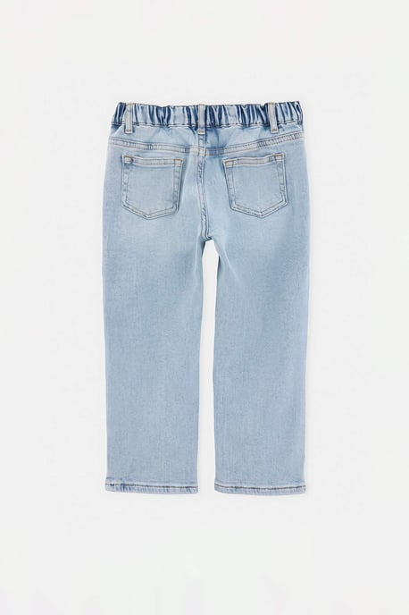 TRENDYOLKIDS Jungen Dunkelblau Einfarbig Normale Taille Jeans - Image 5
