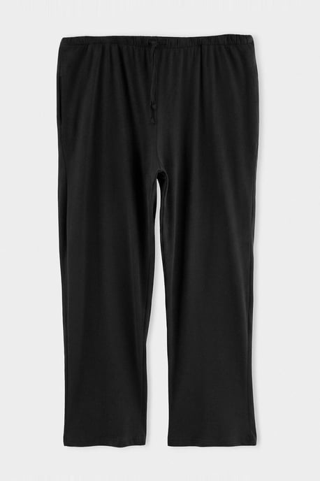 TRENDYOL MAN Herren Schwarz Einfarbig Normale Taille Große Größen Pyjama- Unterteile - Image 5