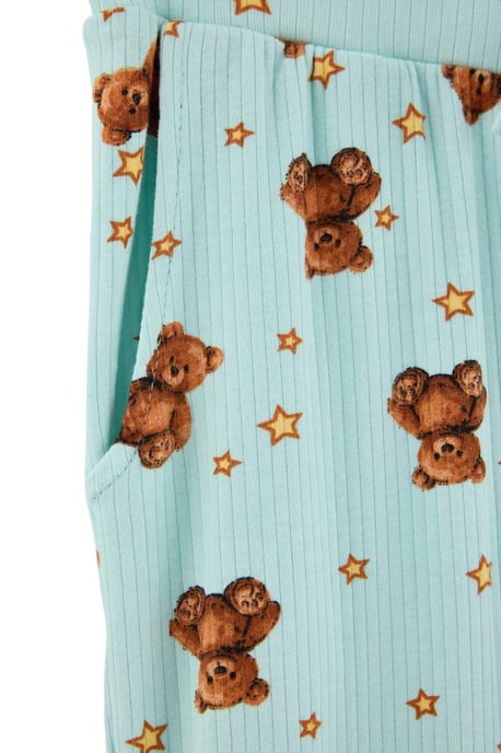 TRENDYOLMİLLA Damen Grau Animal-Print Ausgestellt Normale Taille Pyjama- Unterteile - Image 3