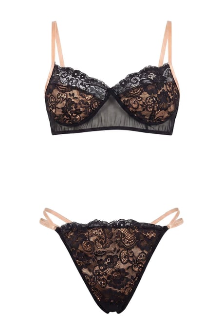 TRENDYOLMİLLA Damen 3er Pack Schwarz Einfarbig Ungepolstert Unterwäsche Sets - Image 5