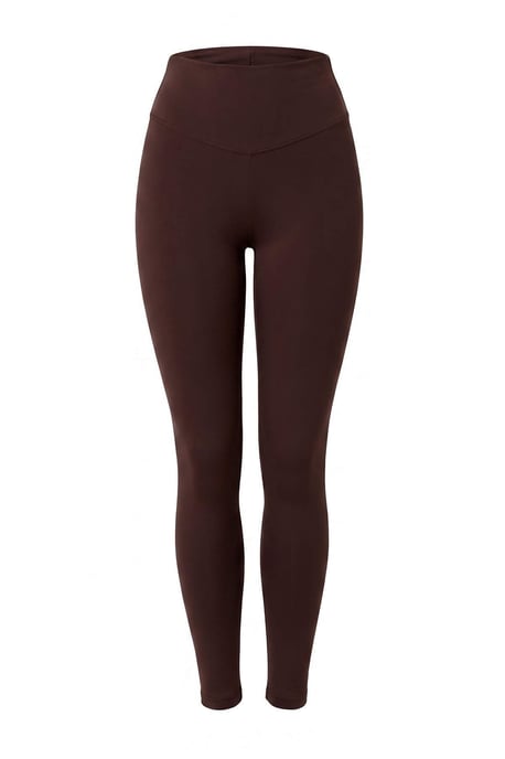 TRENDYOLMİLLA Damen Braun Einfarbig Hohe Taille Sport- Leggings - Image 5