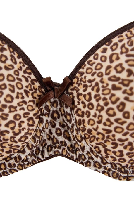 TRENDYOLMİLLA Damen 4er Pack Schwarz Animal-Print Fester Cup BHs - Image 4