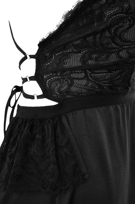 TRENDYOLMİLLA Damen Schwarz Einfarbig Maxi Ärmellos Regular Fit Nachthemden - Image 4