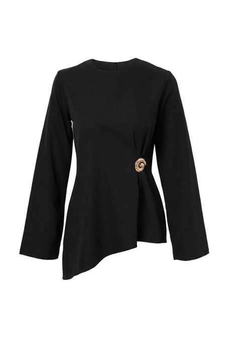 Trendyol Modest Damen Schwarz Einfarbig Lang, Regular Fit Modest Tuniken - Image 5