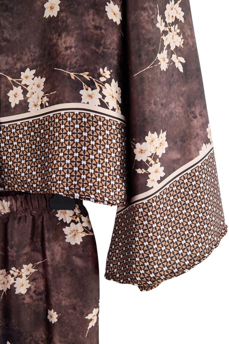 TRENDYOLMİLLA Damen Mehrfarbig Geblümt Lang, Regular Fit Pyjama- Sets - Image 4