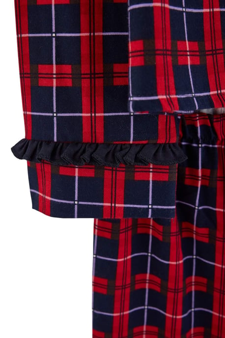 TRENDYOLMİLLA Damen Rot Kariert Lang, Regular Fit Pyjama- Sets - Image 5