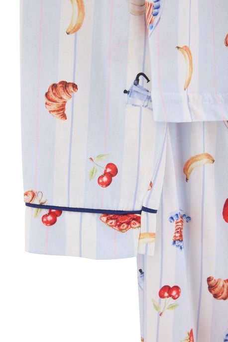TRENDYOLMİLLA Damen 2er Pack Mehrfarbig Mit Grafikprint Lang Loungewear Regular Fit Pyjama- Sets - Image 2