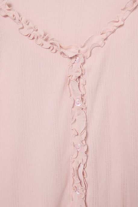 TRENDYOLMİLLA Damen Rosa Einfarbig Lang Loungewear Regular Fit Pyjama- Sets - Image 5