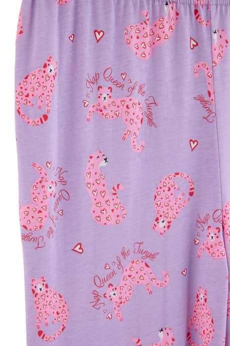 TRENDYOLMİLLA Damen 2er Pack Lila Animal-Print Kurz Loungewear Regular Fit Pyjama- Sets - Image 5