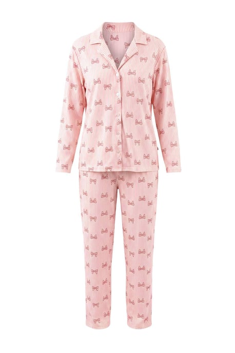 TRENDYOLMİLLA Damen 2er Pack Rosa Mit Grafikprint Lang, Regular Fit Pyjama- Sets - Image 3