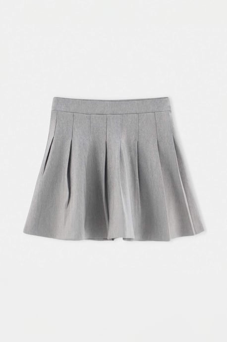 TRENDYOLKIDS Mädchen Grau Einfarbig Kurz / Mini Basic A-Linie Röcke - Image 1