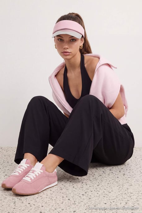 TRENDYOLMİLLA Damen Schwarz Einfarbig Weites Bein Normale Taille Jogginghosen - Image 6