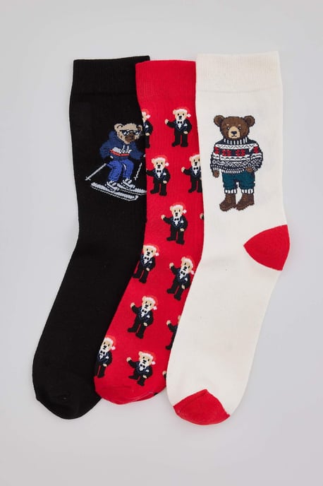 TRENDYOL MAN Herren Rot Weihnachts- Socken - Image 1