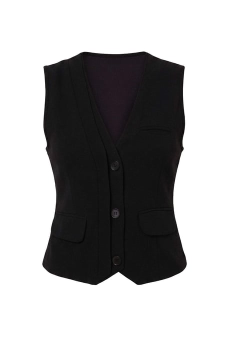 TRENDYOLMİLLA Damen Schwarz Colorblock Ärmellos Regular Fit Westen - Image 1