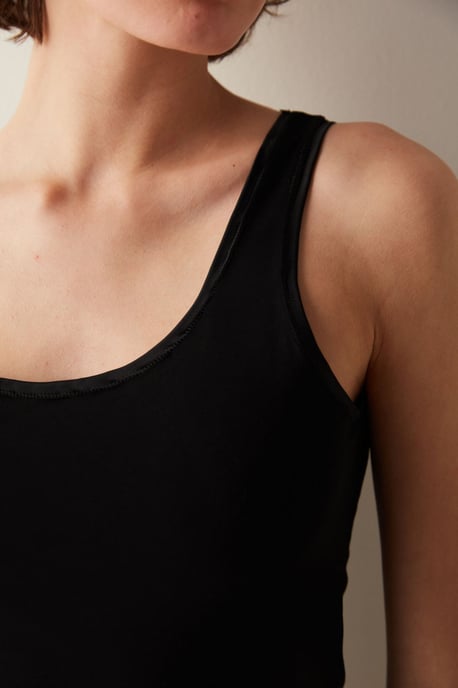 Damen Baumwollmischung Verstellbare Träger Top - Image 4