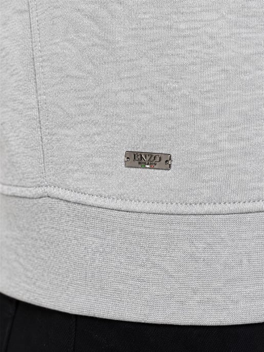 Enzo Milano | Herren-Sweatshirt mit Stehkragen und halbem Reißverschluss - Image 3