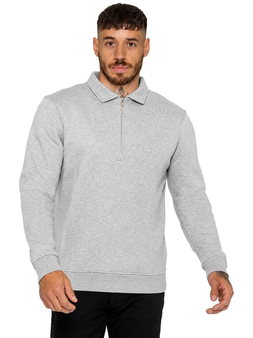Enzo Milano | Herren-Sweatshirt mit Stehkragen und halbem Reißverschluss - Image 4