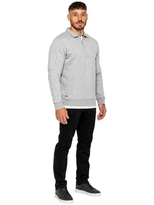 Enzo Milano | Herren-Sweatshirt mit Stehkragen und halbem Reißverschluss - Image 5