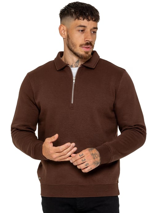 Enzo Milano | Herren-Sweatshirt mit Stehkragen und halbem Reißverschluss - Image 1