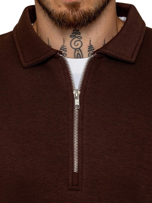 Enzo Milano | Herren-Sweatshirt mit Stehkragen und halbem Reißverschluss - Image 2