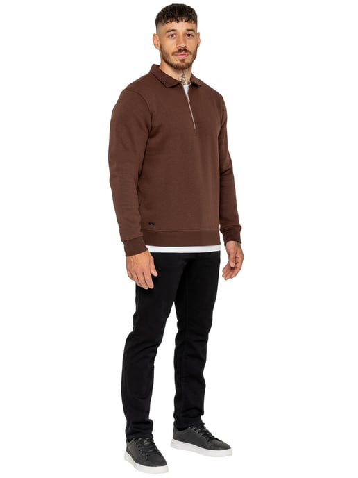 Enzo Milano | Herren-Sweatshirt mit Stehkragen und halbem Reißverschluss - Image 4
