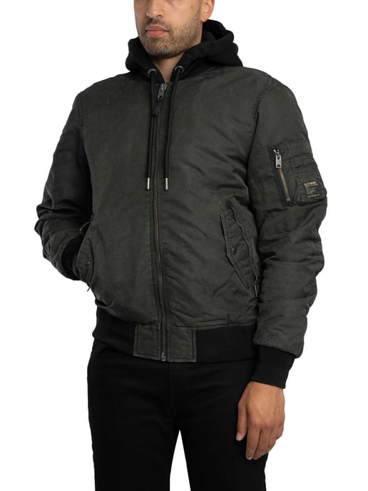 Superdry Militärische MA1 Bomberjacke, Grün - Image 2