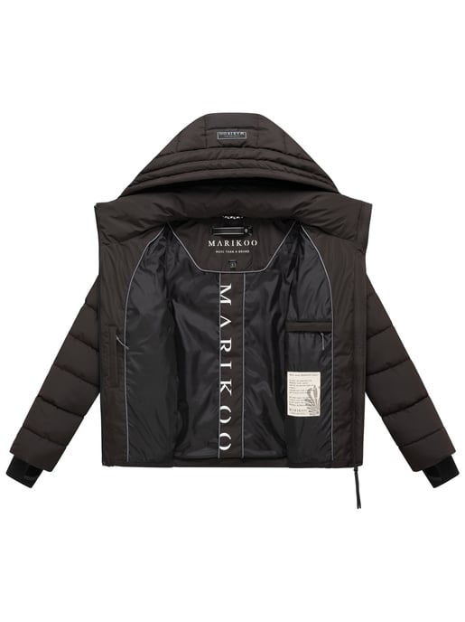 Marikoo Damen Steppjacke Samuiaa – warm, modern & mit abnehmbarer Kapuze - Image 4