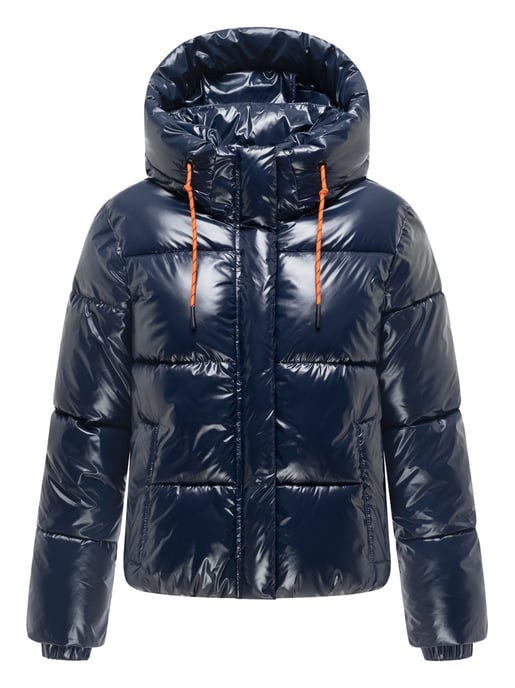 Marikoo Damen Winter Steppjacke Skyraa mit Kapuze & glänzendem Design - Image 2