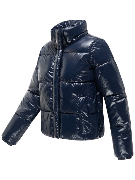 Marikoo Damen Winter Steppjacke Skyraa mit Kapuze & glänzendem Design - Image 4