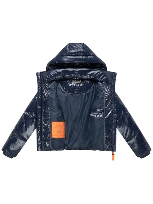 Marikoo Damen Winter Steppjacke Skyraa mit Kapuze & glänzendem Design - Image 6
