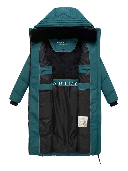Marikoo Damen Winterjacke Nadaree – lang, warm & mit Kapuze - Image 6