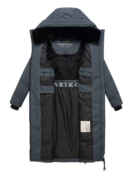 Marikoo Damen Winterjacke Nadaree – lang, warm & mit Kapuze - Image 6