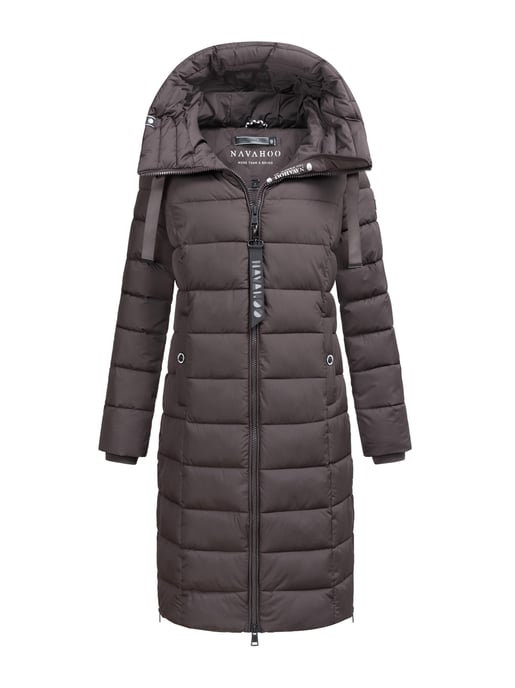 Navahoo Mondmädchen Damen Winter Steppmantel mit Kapuze und Fleecefutter - Image 1