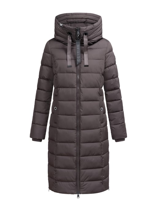 Navahoo Mondmädchen Damen Winter Steppmantel mit Kapuze und Fleecefutter - Image 2