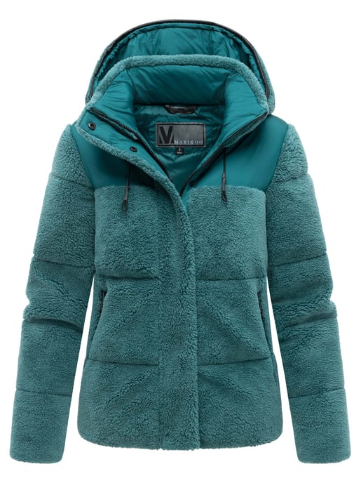 Marikoo Damen Teddy Puffer Jacke mit Kapuze & Reißverschluss – Kaguraa - Image 2